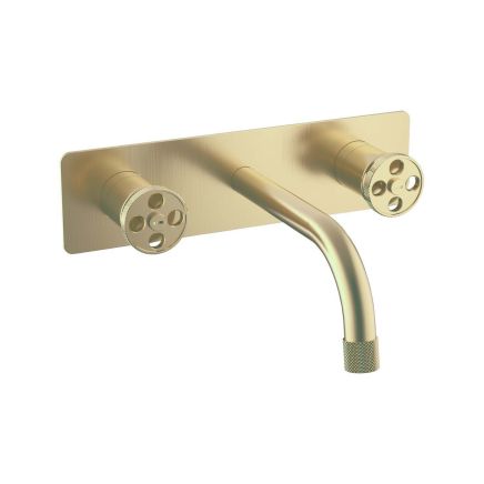 Urban Brushed Gold Wall Mounted Bath Tap
