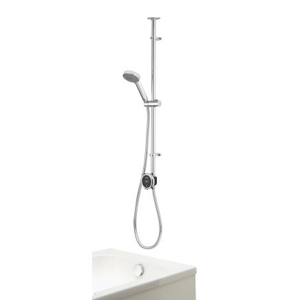 Aqualisa Quartz Touch Exposed Smart Shower with Adjustable Head and Bath Filler - Gravity Pumped