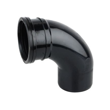 Wavin Osma Soil Black Bend 90 Degree 110mm - 4s161b
