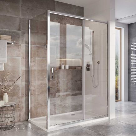 Fabio Chrome Sliding Shower Door