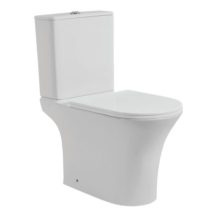 Crewe Rimless Close Coupled Toilet With Soft Close Seat