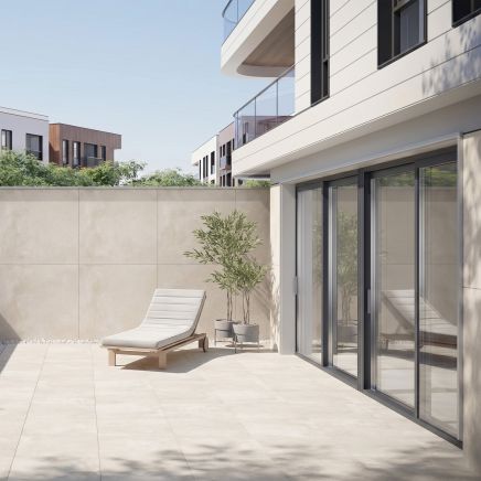Gandi Arena Outdoor Matt Porcelain Tile 900x900mm roomset