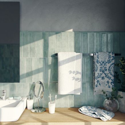 Navajo Glass Gloss Ceramic Brick Tile 75x300mm