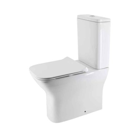 Hamlin Close Coupled Rimless Toilet with Soft Close Seat