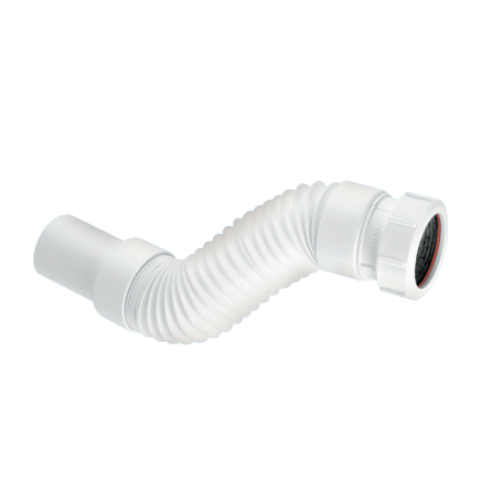 McAlpine 1¼" Flexible Waste Fitting Universal Outlet x PVC Plain Spigot - FLEXCON5