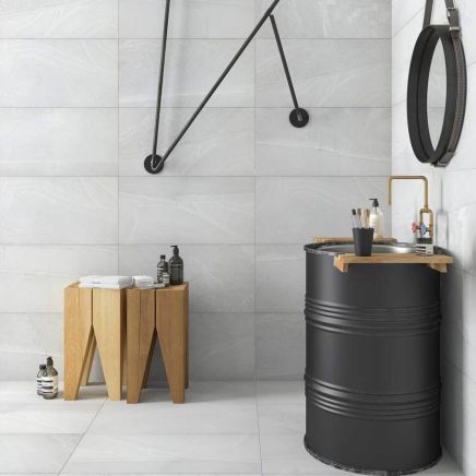 Clearance Tiles Stove White Porcelain Tiles 400x800mm