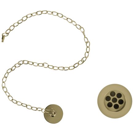 Burlington Gold Basin Plug & Chain Slotted Waste