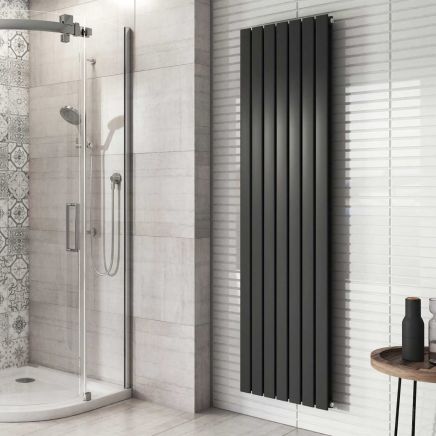 Perth Grey Double Vertical Flat Panel Radiator 1800x475mm