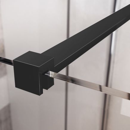 Oxford Black Shower Screen Extension Support Bar 1200mm