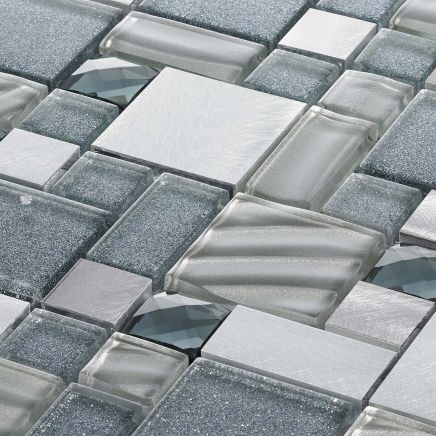 Blade Metal Diamond Blue Mosaic 300x300mm