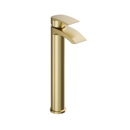 Tear Brushed Gold Tall Basin Mono Tap