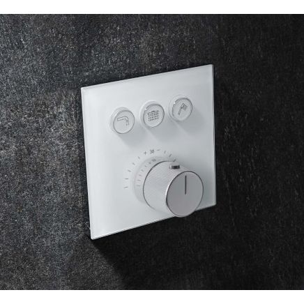 Baylin Glass Front Triple Outlet Concealed Shower Valve