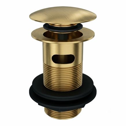 Brushed Gold Click Clack Slotted Basin Waste