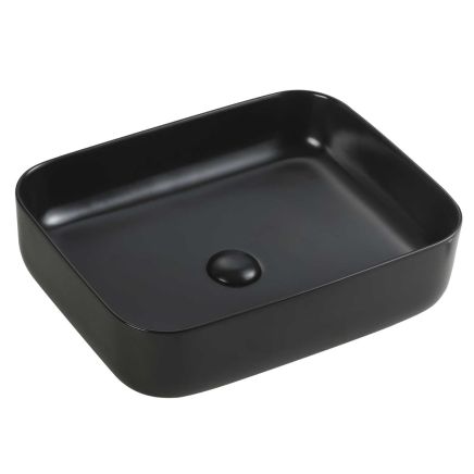 Ibecko Matt Black Rectangular Countertop Basin