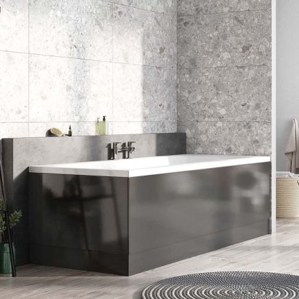 Titanium Grey Gloss Front Bath Panel 1800mm