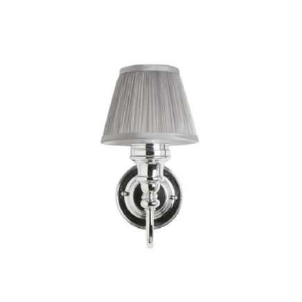 Burlington Ornate Light with Chrome Base & Chiffon Silver Shade