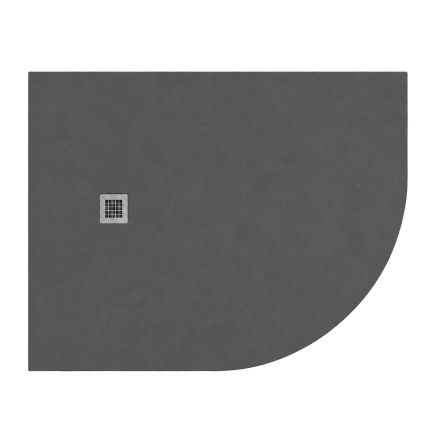 Peoria Anthracite Slate Effect Right Hand Offset Quadrant Shower Tray 1200x900mm