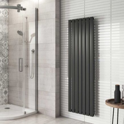 Perth Grey Single Vertical Flat Panel Radiator 1600x475mm