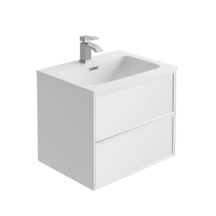 Kendal Matt White Wall Hung Vanity Unit 600mm
