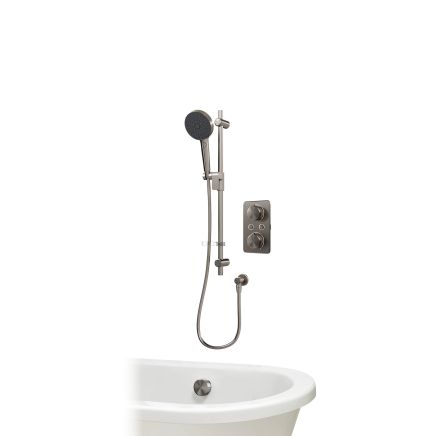 Aqualisa S1 Gunmetal Smart Digital Shower Dual Outlet (Slide Rail Kit with Bath Filler) Gravity Pumped