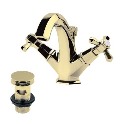 Adonis Gold Basin Mono Traditional Tap & Waste