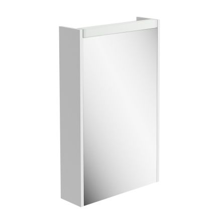 Bolero White LED Mirrored Wall Cabinet 450x730mm