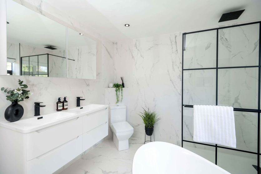 Ellis White Wall Hung Double Vanity Unit