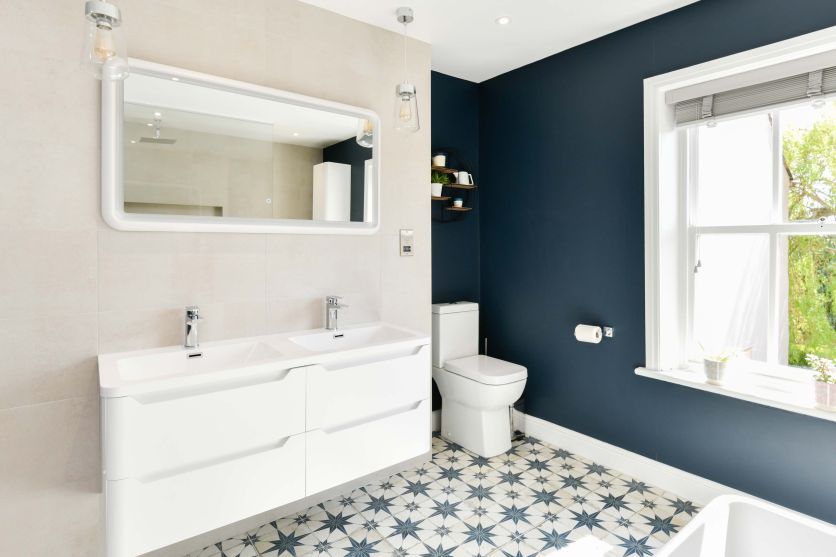Ellis White Wall Hung Double Vanity Unit