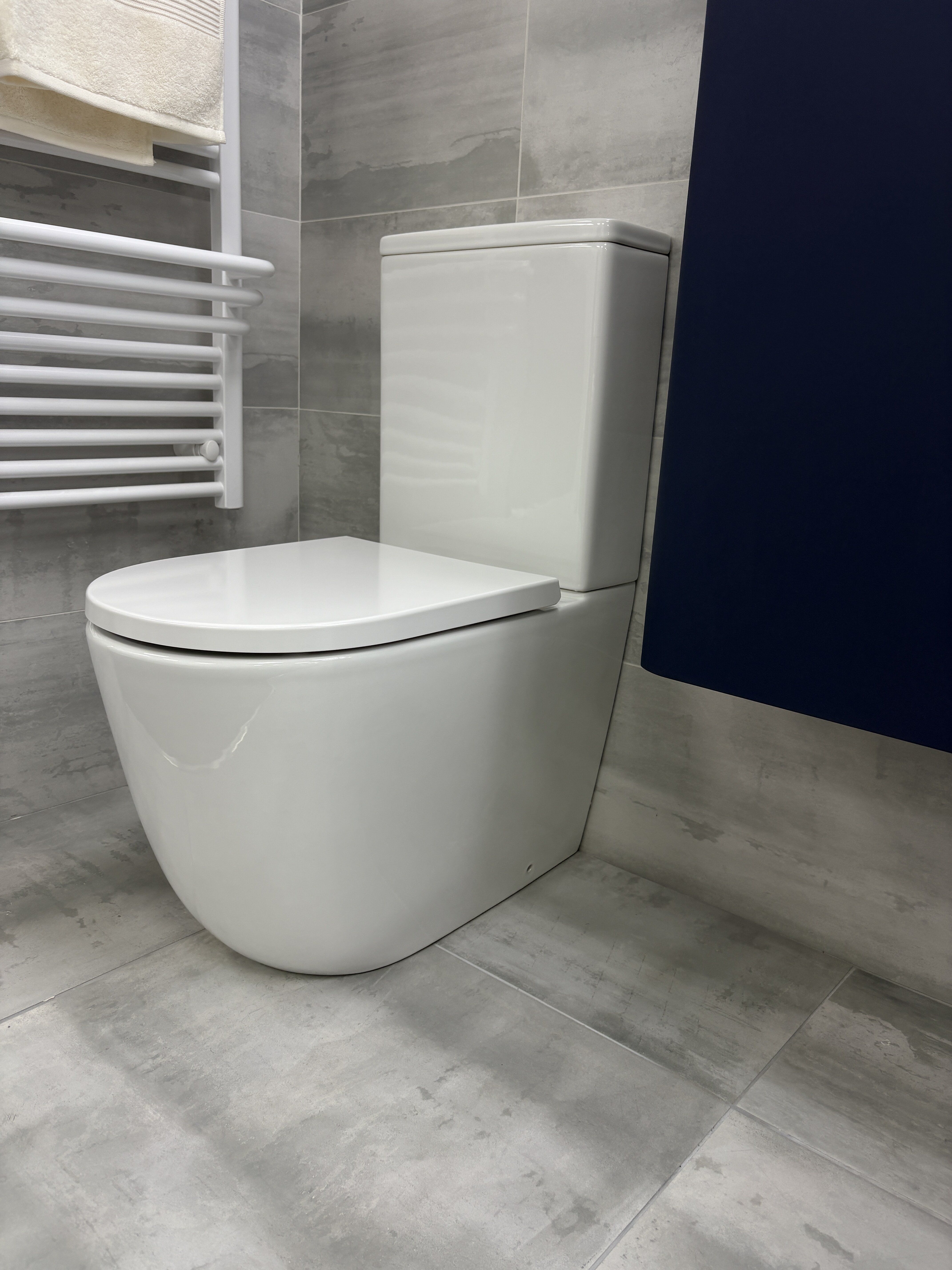 Modern cycloflush toilet on display at Easy Bathrooms & Tiles Colchester