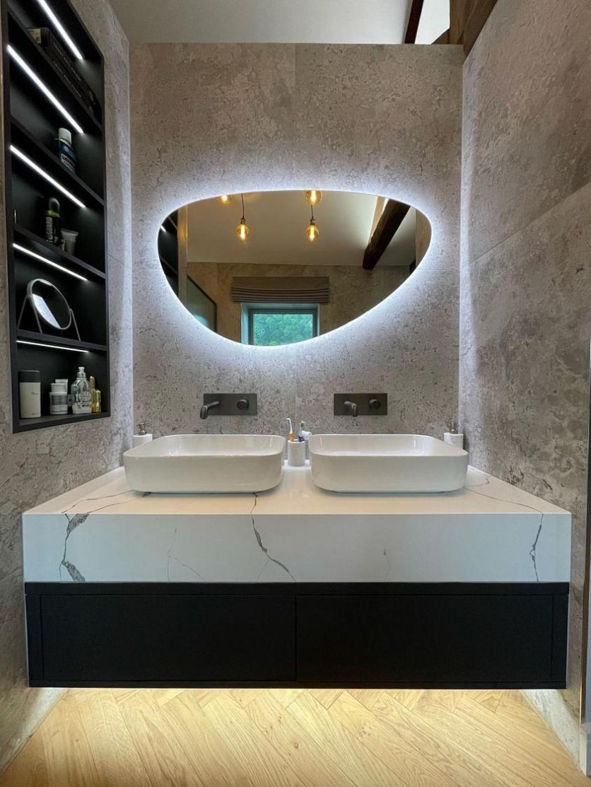 Pebble Backlit LED Mirror - 1200x687mm