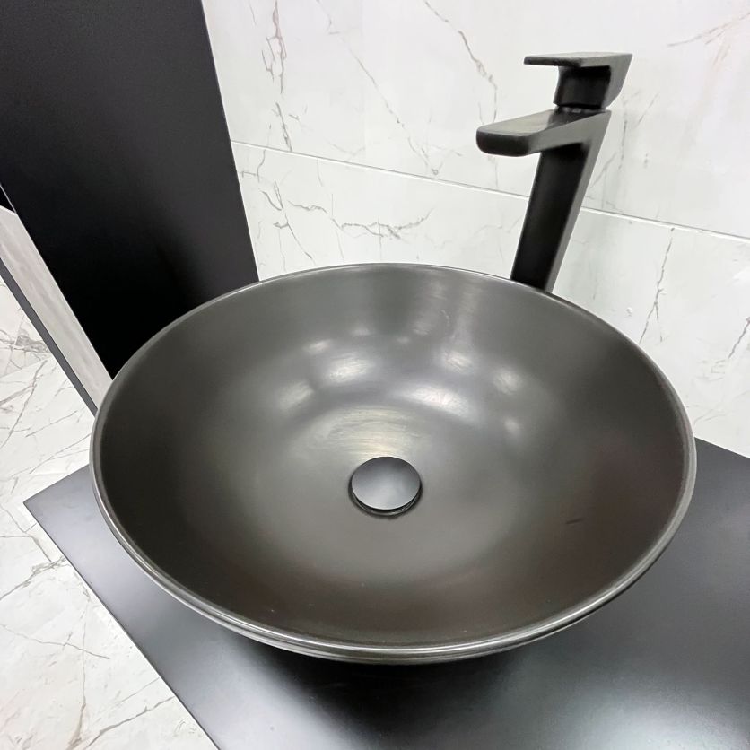 Zena Black Tall Basin Mixer Tap
