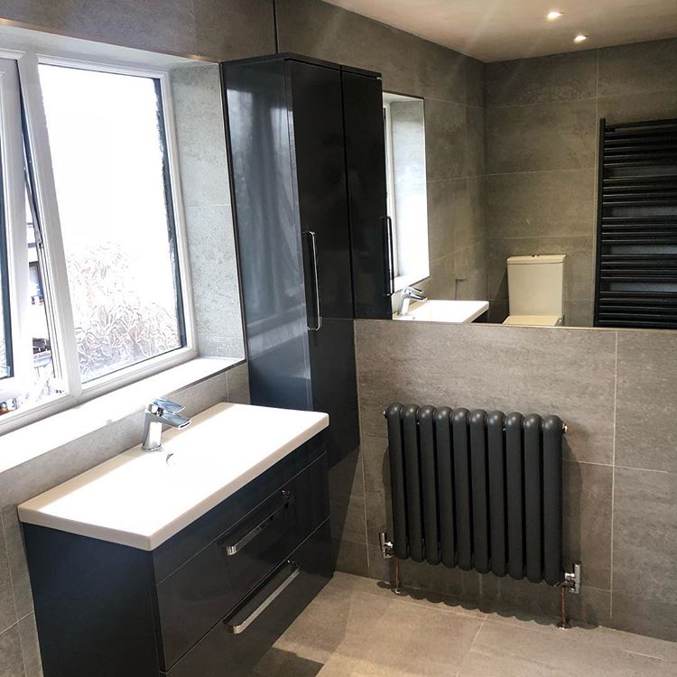 Grey Horizontal Column Radiator