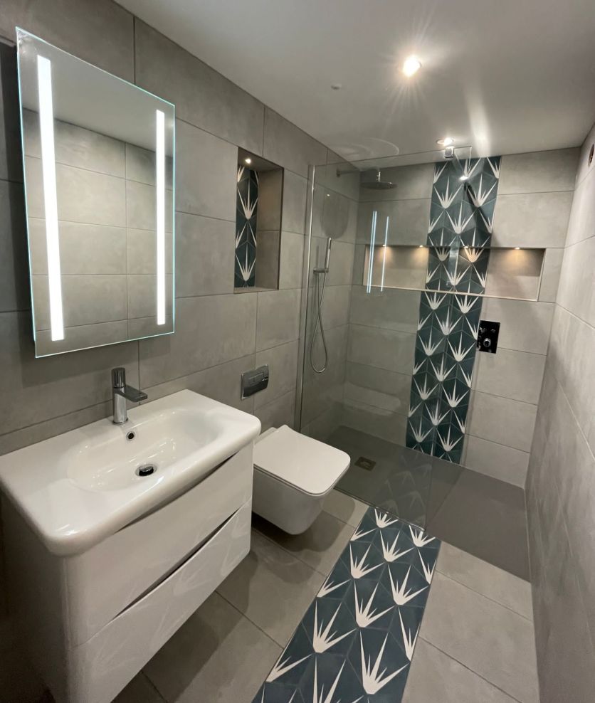 Lotus Hex Matt Blue Hexagon Porcelain Tile