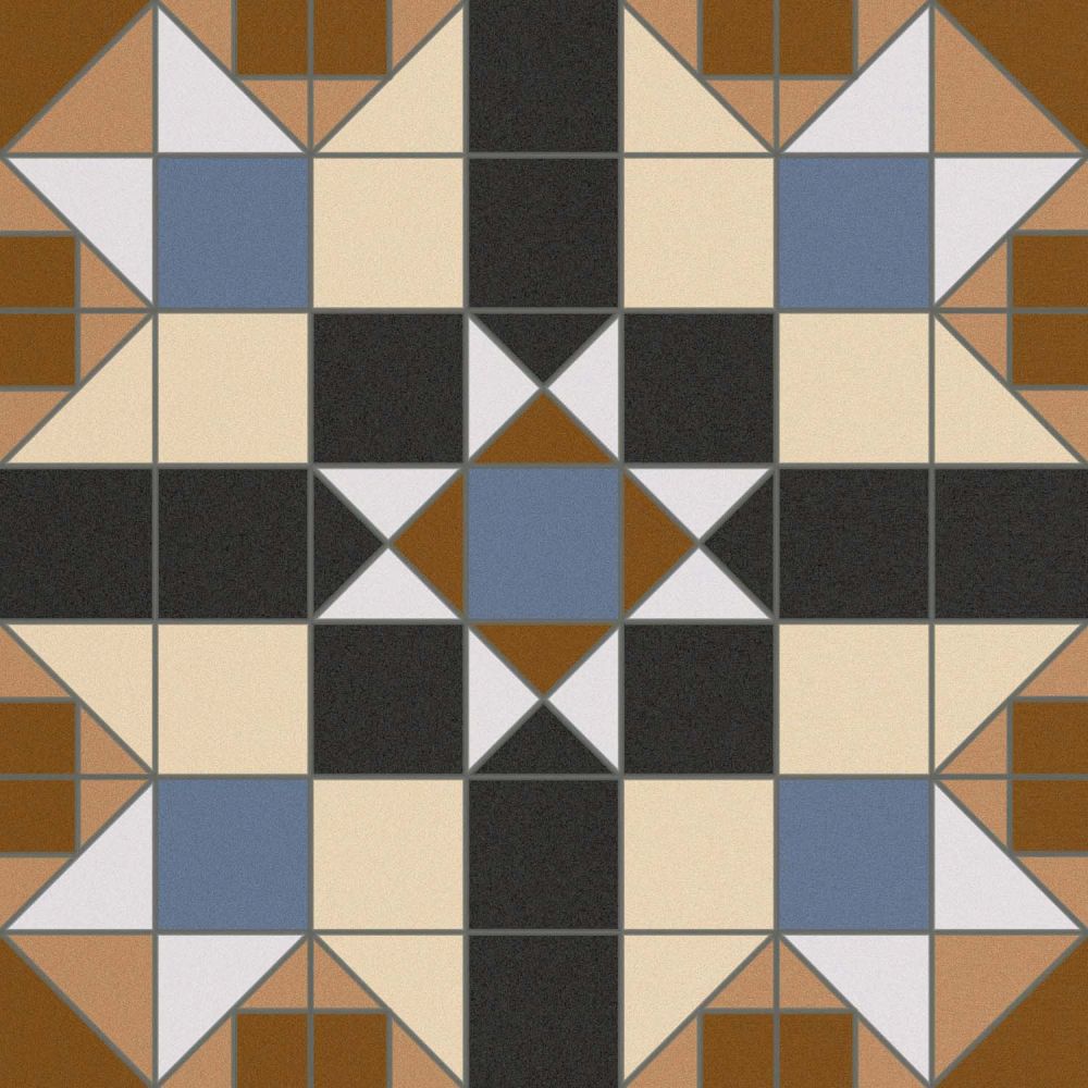 Vincent Multicolour Matt Ceramic Tile 450x450mm