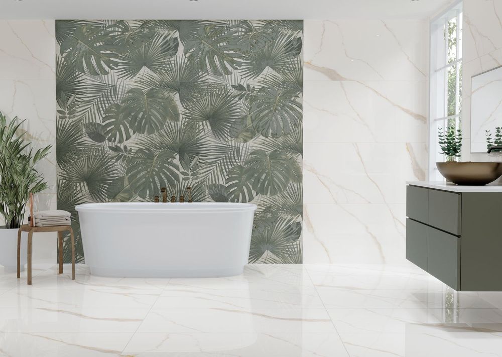 Bonito Jungle Matt Porcelain Tile - 1200x600mm Roomset