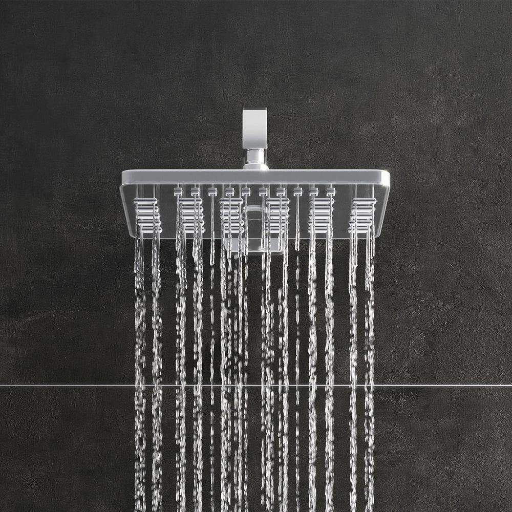 Baylin Chrome Square Rainfall Shower Head