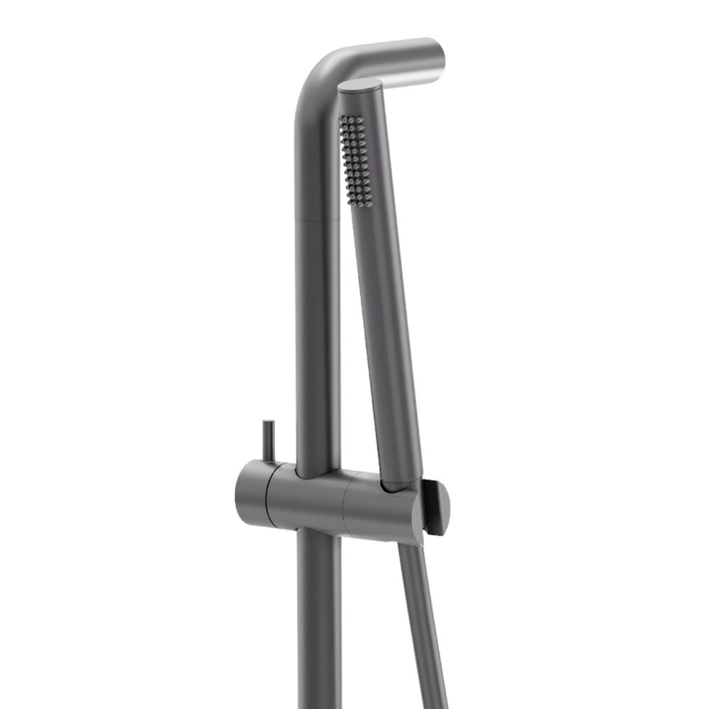 Elora Gunmetal Triple Outlet Shower Pack with Head, Slider Rail & Bath Filler