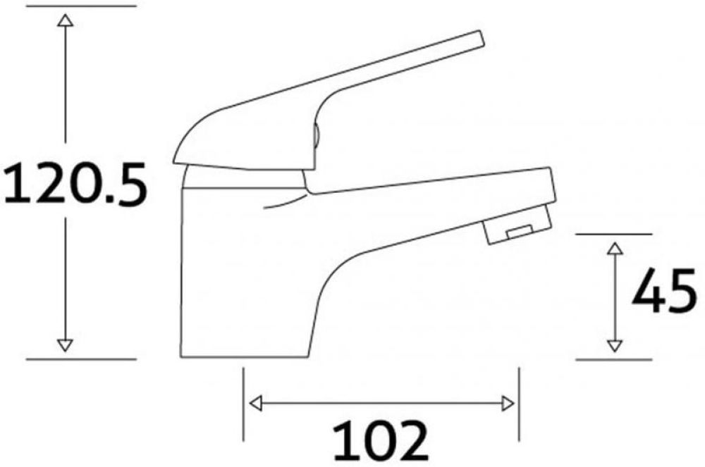 Odell Chrome Basin Mixer Tap & Waste dimensions