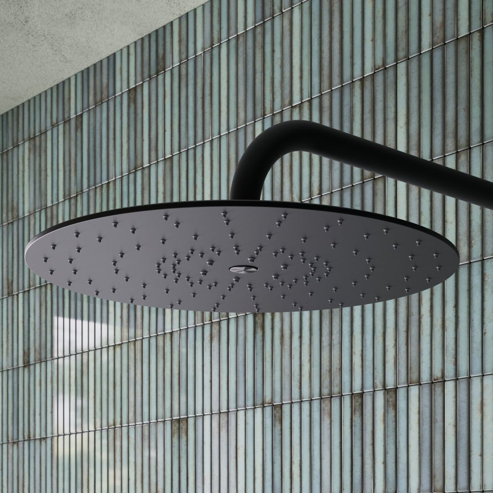 Aqualisa S2 Matt Black Smart Digital Shower Dual Outlet (Slide Rail Kit with Fixed Wall Head) Gravity Pumped