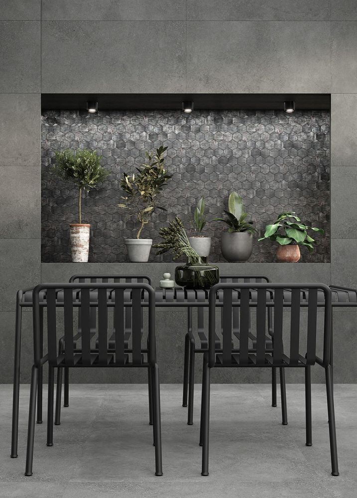 Metallon Hexagon Titanium Mosaic 225x325mm