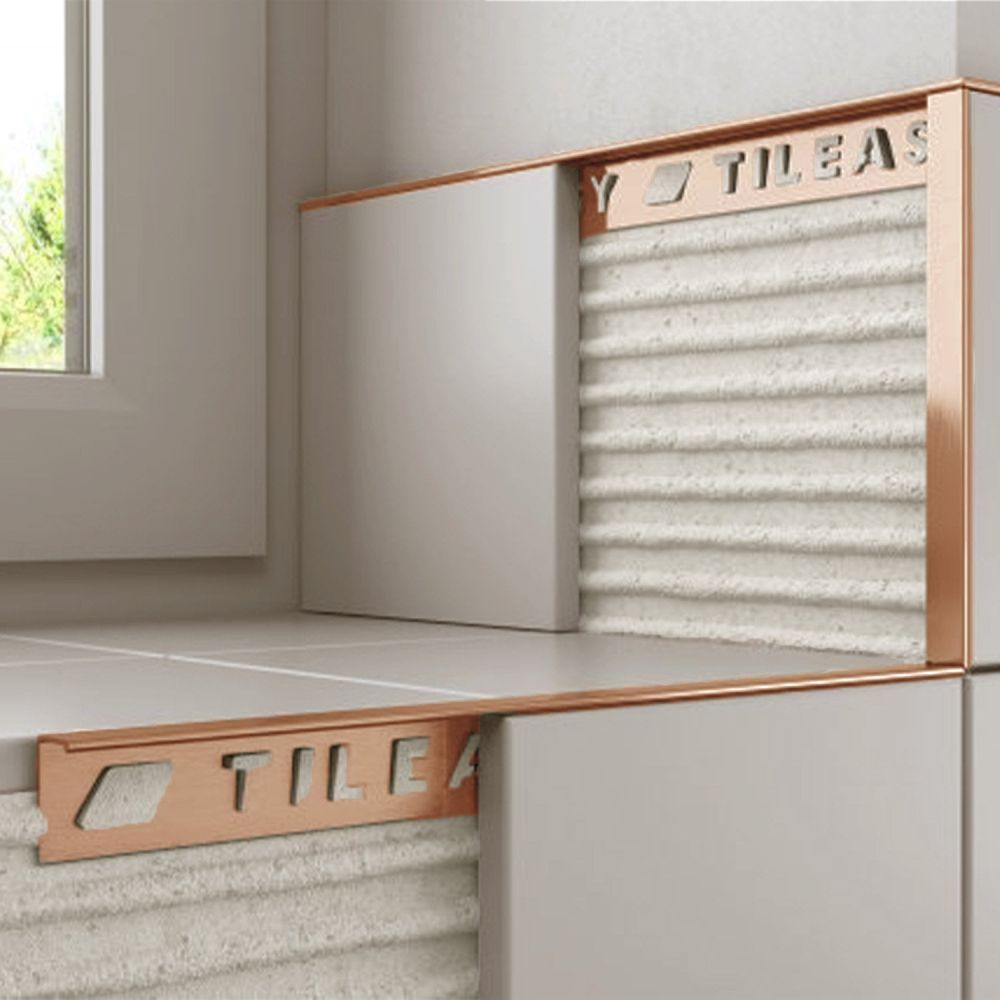 Tileasy Square 12mm Copper Tile Trim