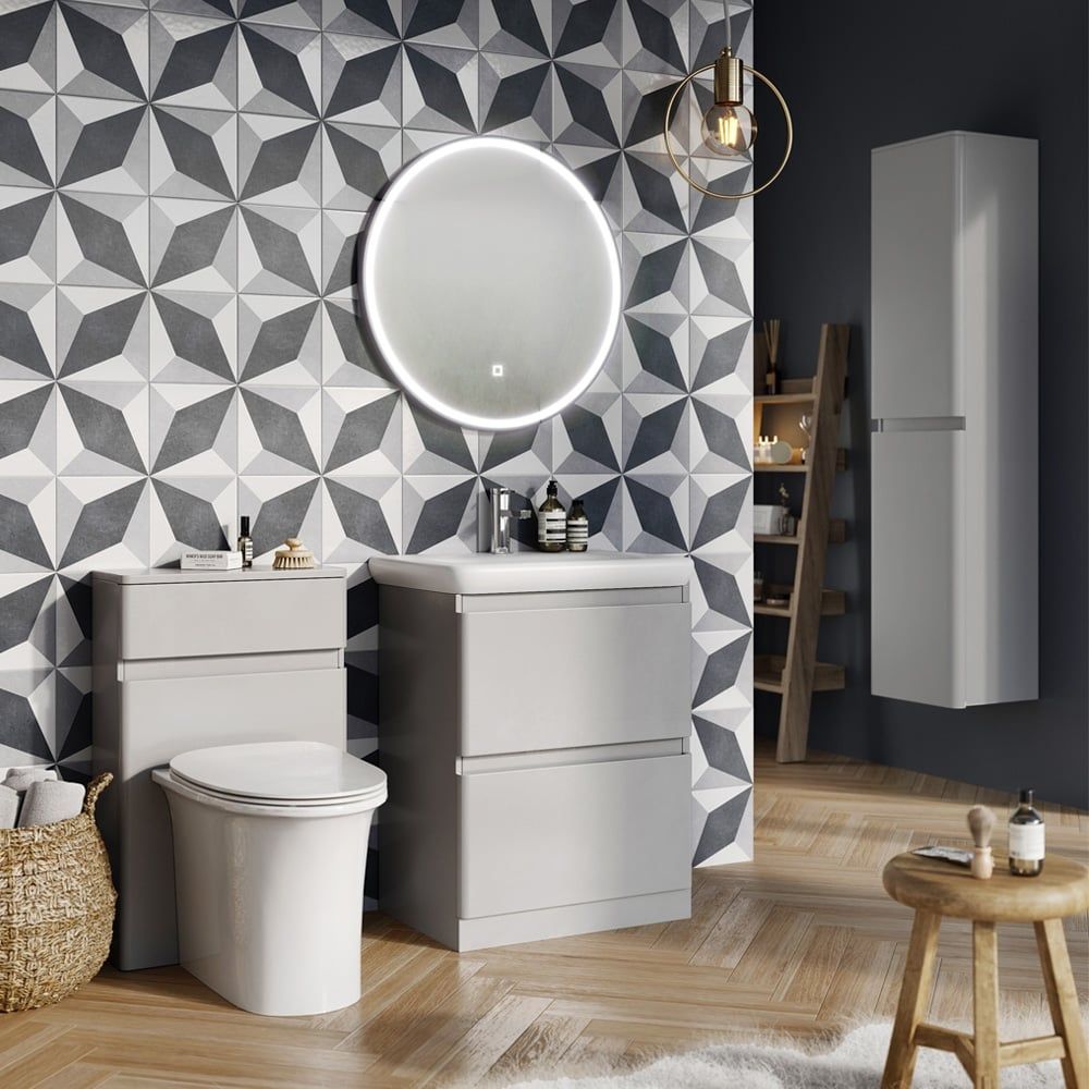 Neon Gloss Light Grey WC Unit