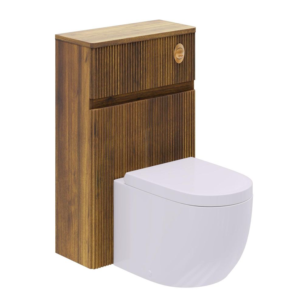 Wish Ribbed WC Unit in Walnut