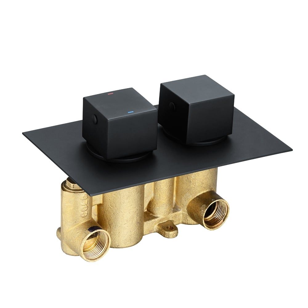Zena Single Outlet Square Concealed Valve – Matt Black