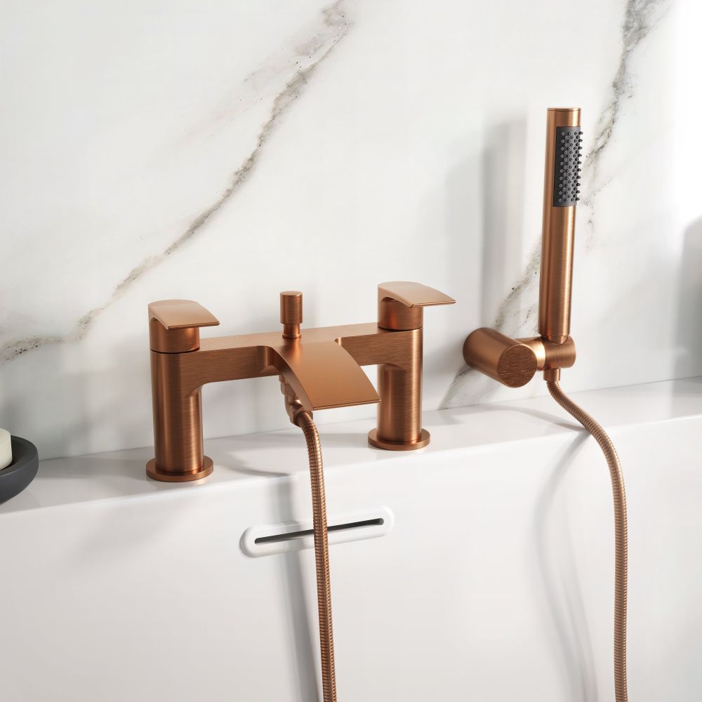 Tear Brushed Bronze Bath Shower Mixer Tap