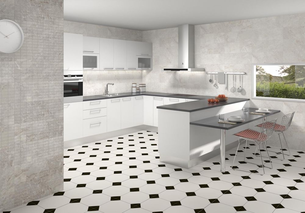 Chesterton Victorian Chequered Ceramic Tile 450x450mm