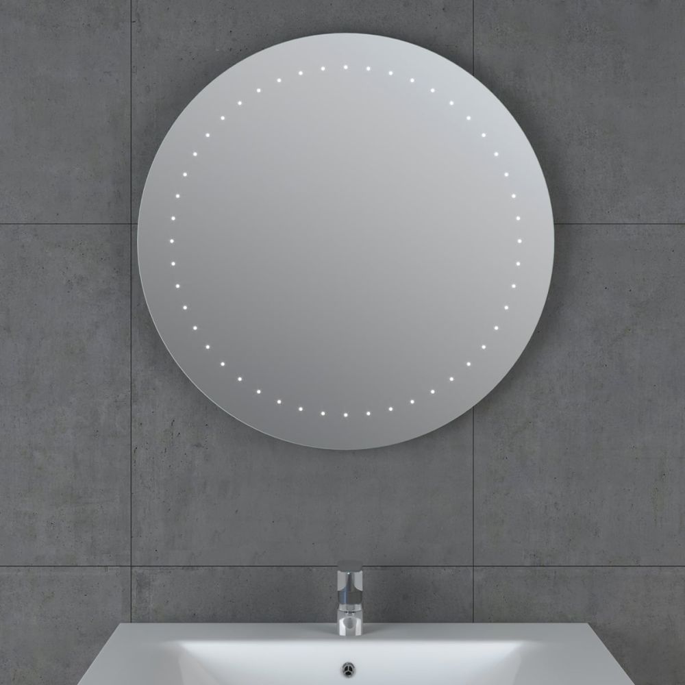 Ciara Round Battery Operated LED Bathroom Mirror 600x600mm