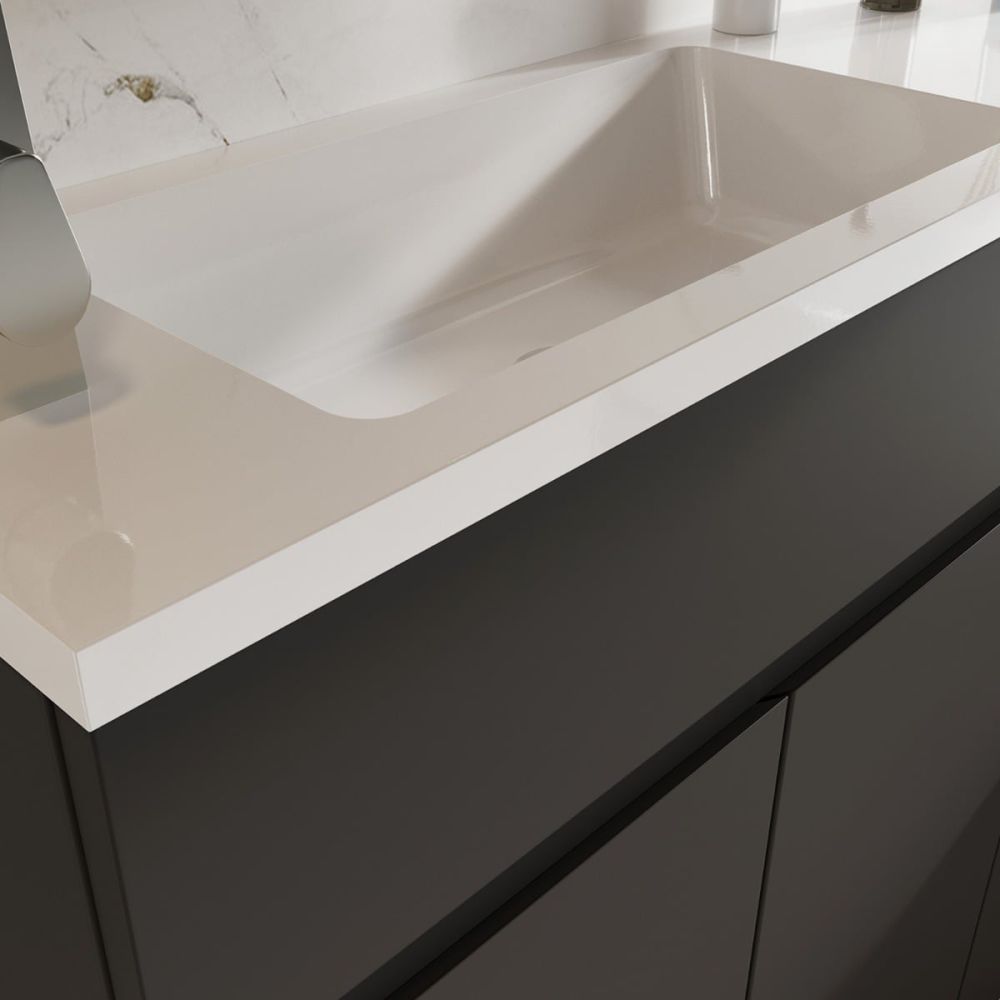 Hudson Charcoal Combination Vanity Basin & WC Unit 1000mm