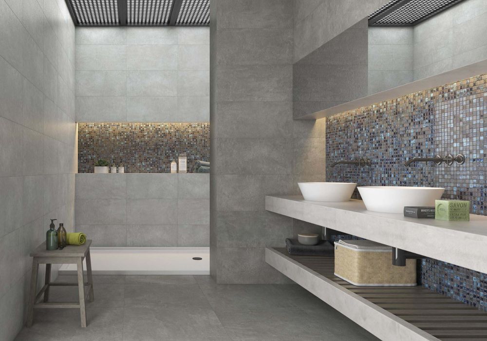 Sidewalk Gris Plain Porcelain Tile 450x900mm