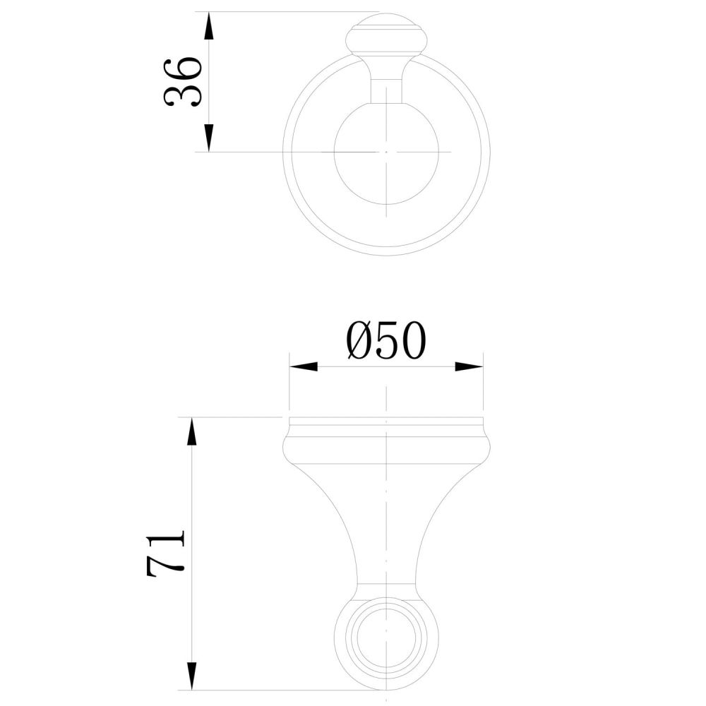 Warwick Brushed Gold Traditional Robe Hook
